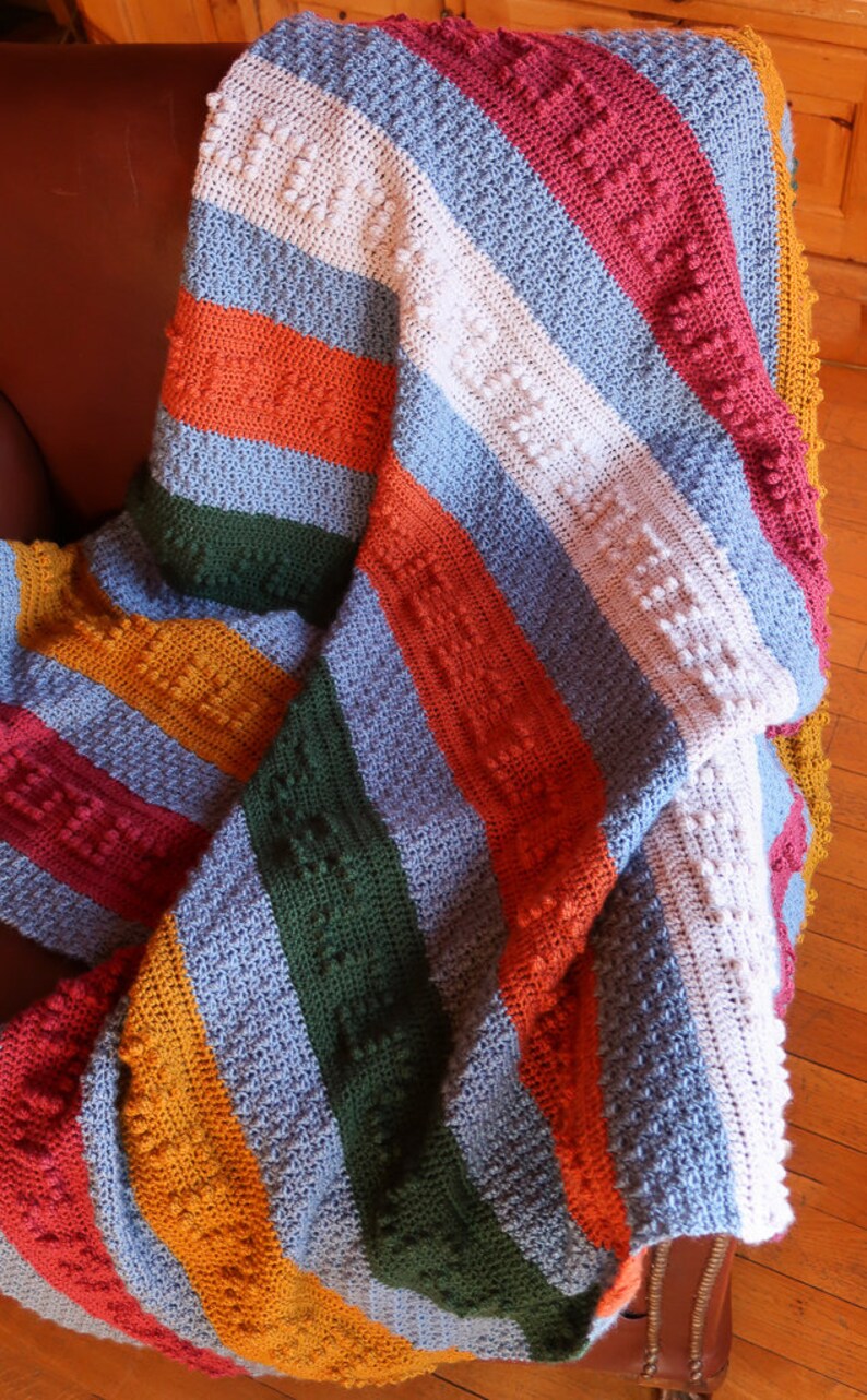 Crochet Blanket Pattern for Easy Texture Afghan Crochet Etsy