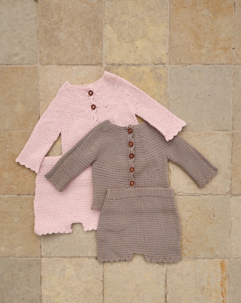 Baby crochet outfit pattern: baby crochet cardigan pattern & crcohet bloomers, crochet baby patterns girl, baby girl crochet pattern easy image 9