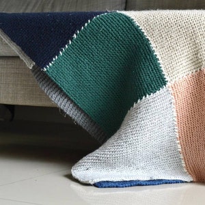 Beginner Knitting Blanket Pattern set, 3 easy knitting blanket patterns, beginner knit throw pattern, blanket knitting patterns for beginner image 6