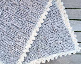 Baby crochet blanket pattern, unisex crochet baby blanket pattern, easy crochet blanket pattern available in 8 sizes, digital download PDF