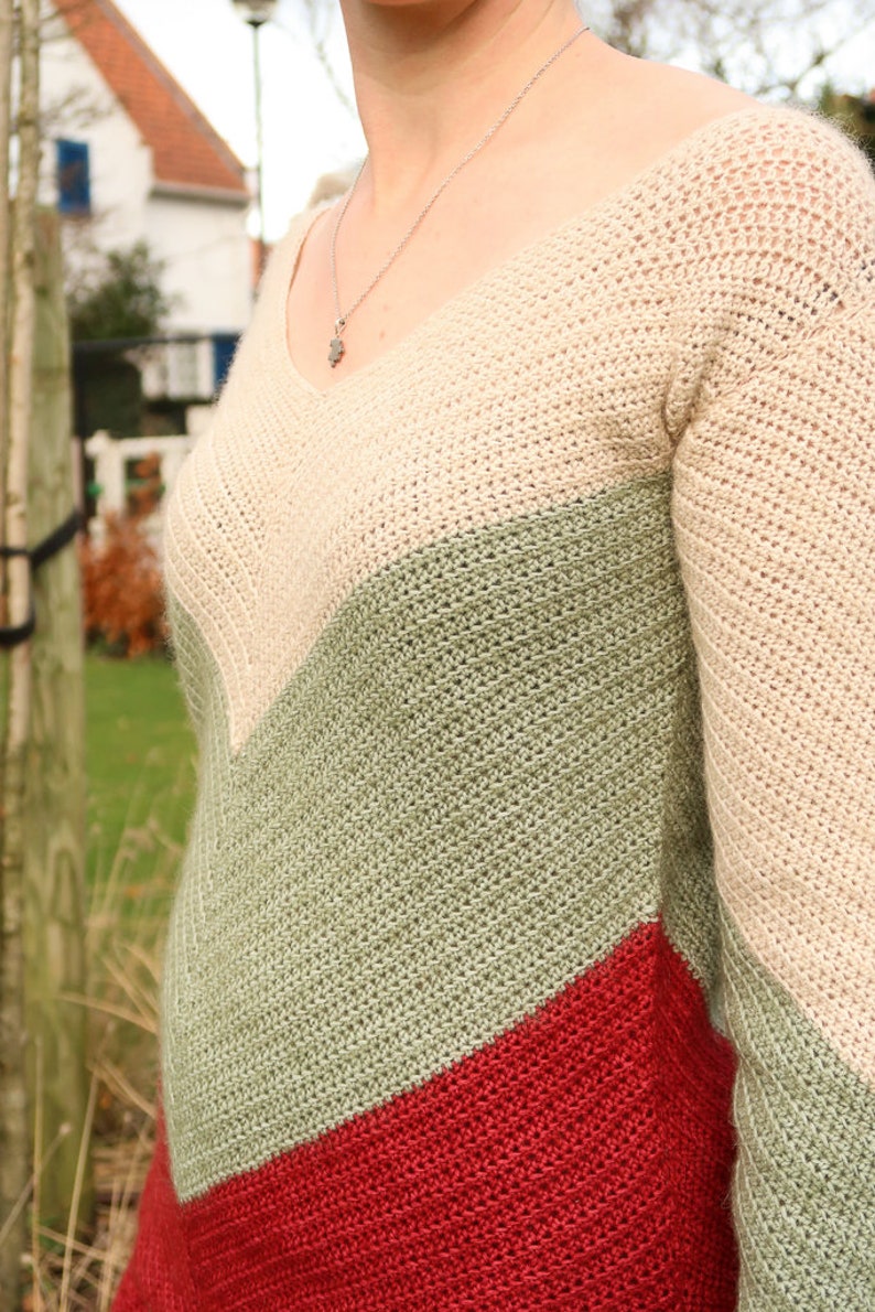 Sweater Crochet Pattern Sport Weight Crochet Sweater Pattern Etsy