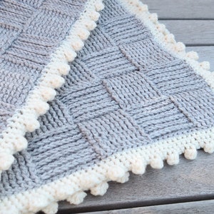 Baby crochet blanket pattern, unisex crochet baby blanket pattern, easy crochet blanket pattern available in 8 sizes, digital download PDF image 6