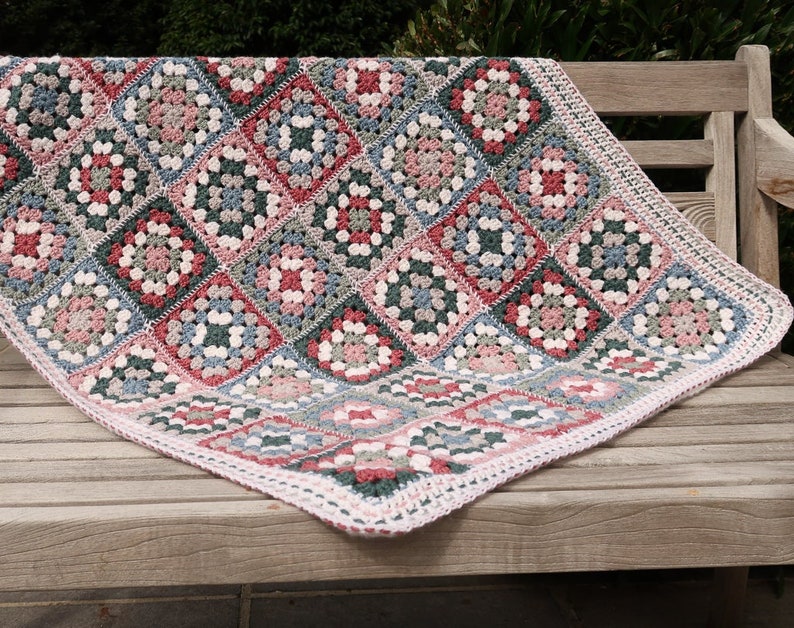 Granny Square Blanket Crochet Pattern Baby Crochet Blanket Etsy