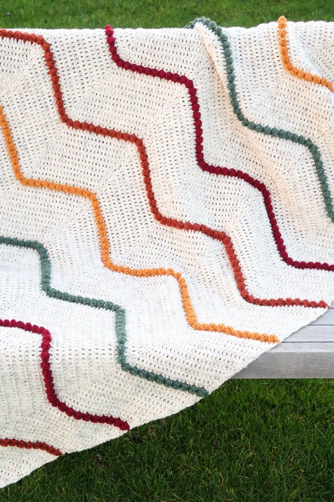 Crochet chevron blanket