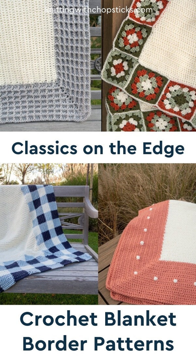 4 Easy crochet blanket pattern for crochet edge baby blanket to king, classic crochet blanket pattern easy, crochet blanket border pattern image 1