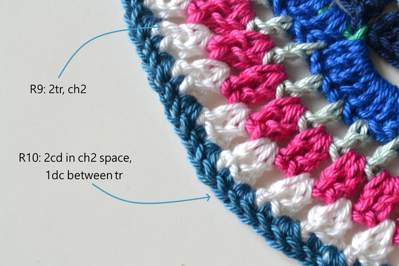Mandala crochet pattern PDF, easy crochet pattern for crochet mandala pattern, round crochet pattern, crochet home pattern UK crochet terms image 6