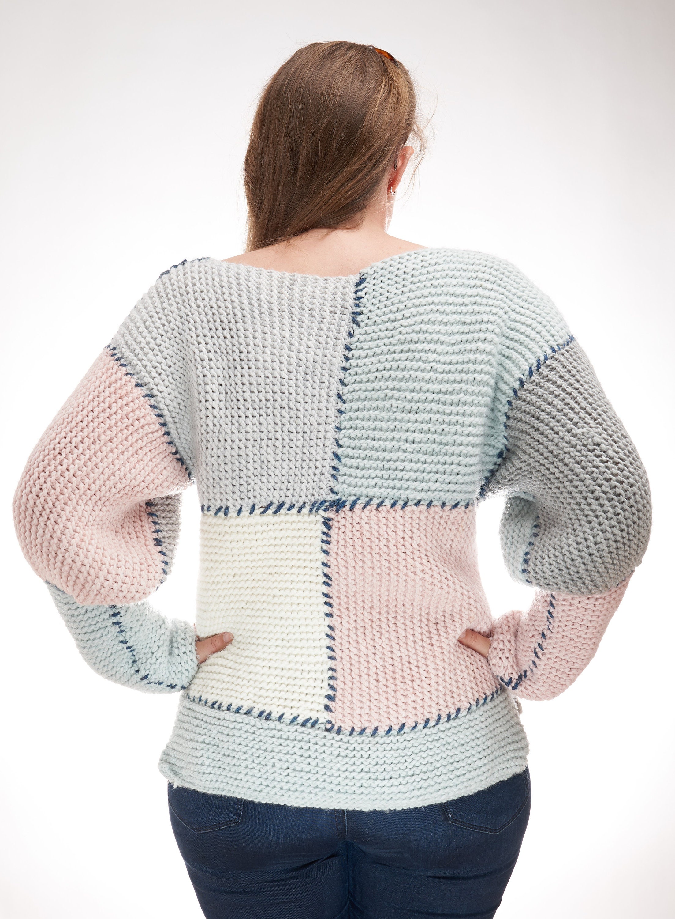 Beginner Knit Sweater Pattern PDF Easy Knit Sweater Beginner Etsy