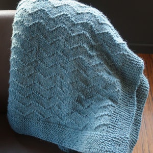 Beginner Knitting Blanket Pattern set, 3 easy knitting blanket patterns, beginner knit throw pattern, blanket knitting patterns for beginner image 4