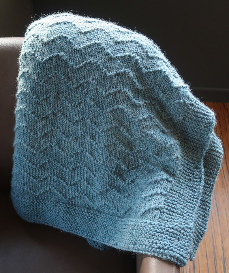 Beginner Knitting Blanket Pattern set, 3 easy knitting blanket patterns, beginner knit throw pattern, blanket knitting patterns for beginner image 4
