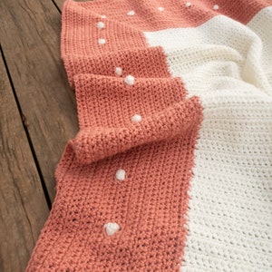 Easy crochet blanket pattern beginner, 2 color crochet blanket border pattern, 10 sizes from crochet blanket baby pattern to king size image 8