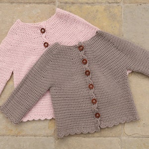 Baby crochet outfit pattern: baby crochet cardigan pattern & crcohet bloomers, crochet baby patterns girl, baby girl crochet pattern easy image 7