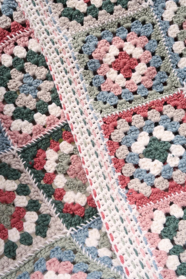 Granny Square Blanket Crochet Pattern Baby Crochet Blanket Etsy