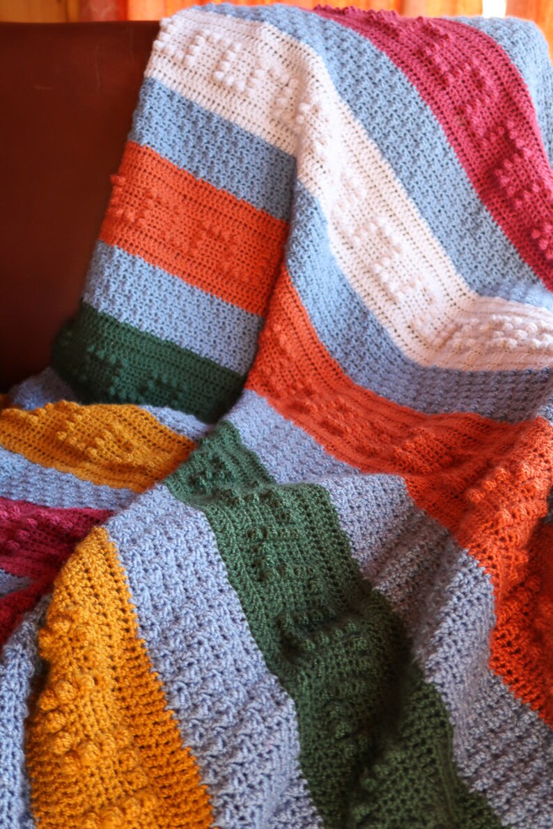 Crochet Blanket Pattern for Easy Texture Afghan Crochet Etsy