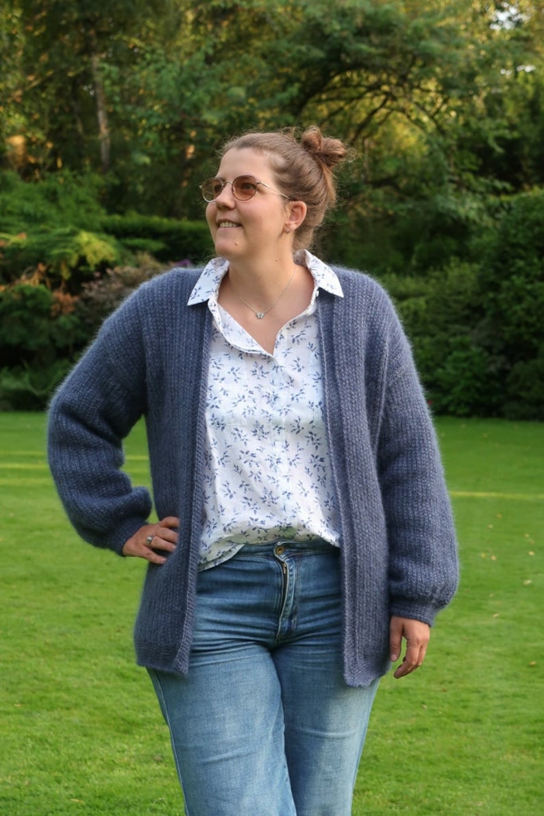 Mohair cardigan pattern for women cozy cardigan crochet image 1