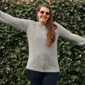 Crochet Sweater Pattern, puff sleeve sweater crochet pattern, crochet sweater for women sized XS to 5XL, easy crochet jumper pattern, PDF image 6