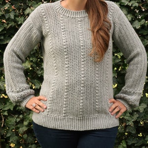Crochet Sweater Pattern, puff sleeve sweater crochet pattern, crochet sweater for women sized XS to 5XL, easy crochet jumper pattern, PDF image 4