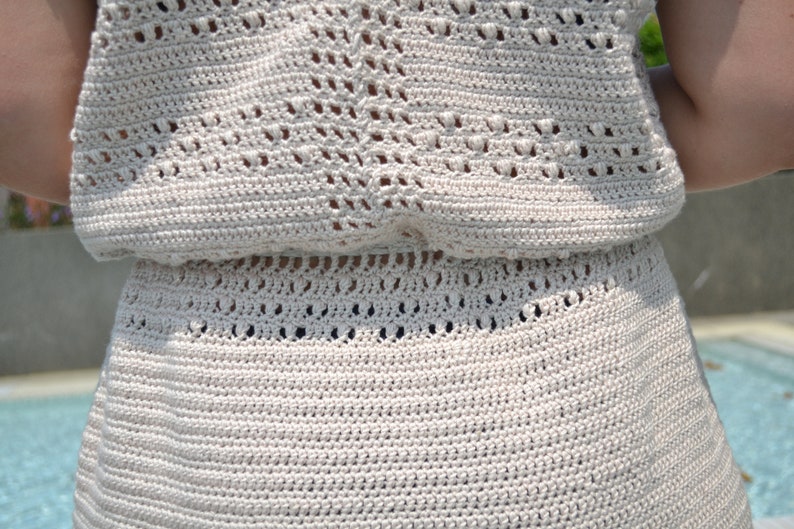 Easy crochet dress pattern photo tutorial, crochet lace dress boho crochet pattern PDF, crochet party dress crochet pattern for women image 10