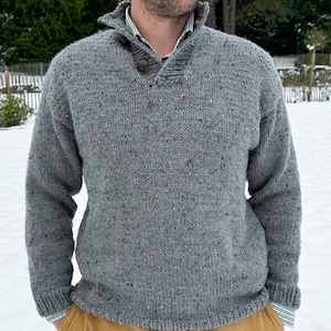 Apy herentrui breipatroon grof garen beginner gebreide truipatroon