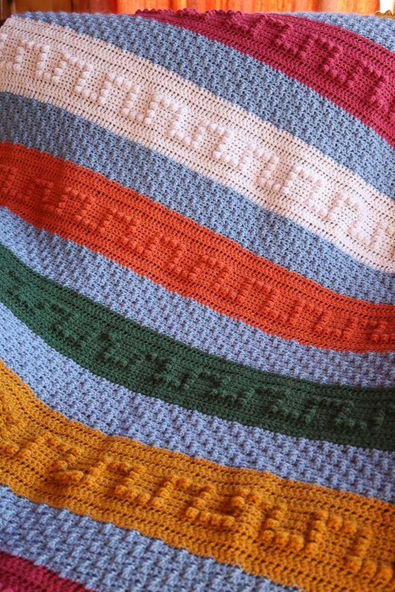 Crochet Blanket Pattern for Easy Texture Afghan Crochet Etsy