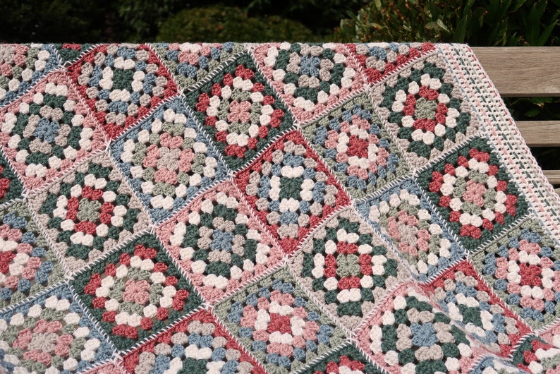 Granny Square Blanket Crochet Pattern Baby Crochet Blanket Etsy