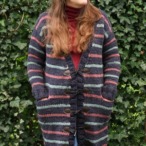 Long Cardigan Knitting Pattern, long knit cardigan pattern for women, chunky cardigan pattern, knit coat pattern, coat knitting, XS to 5XL image 3
