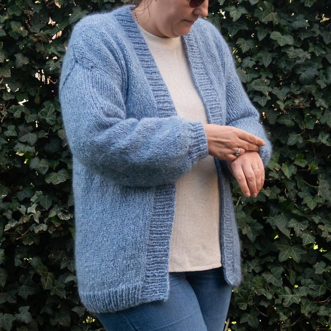 Open Front Cardigan Knitting Pattern Women, Mohair Cardigan