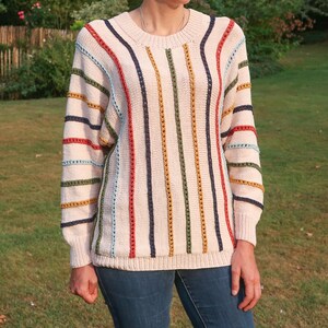 Knit sweater pattern, batwing sleeve sweater knitting pattern for women, DK weight sweater knit pattern, womens sweater pattern XS to 5XL image 2