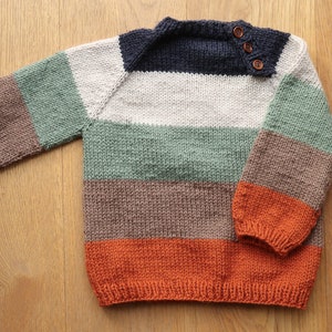 Kid sweater knitting pattern easy, boy sweater knitting pattern for toddlers, knitting pattern baby sweater, baby sweater knitting pattern image 9