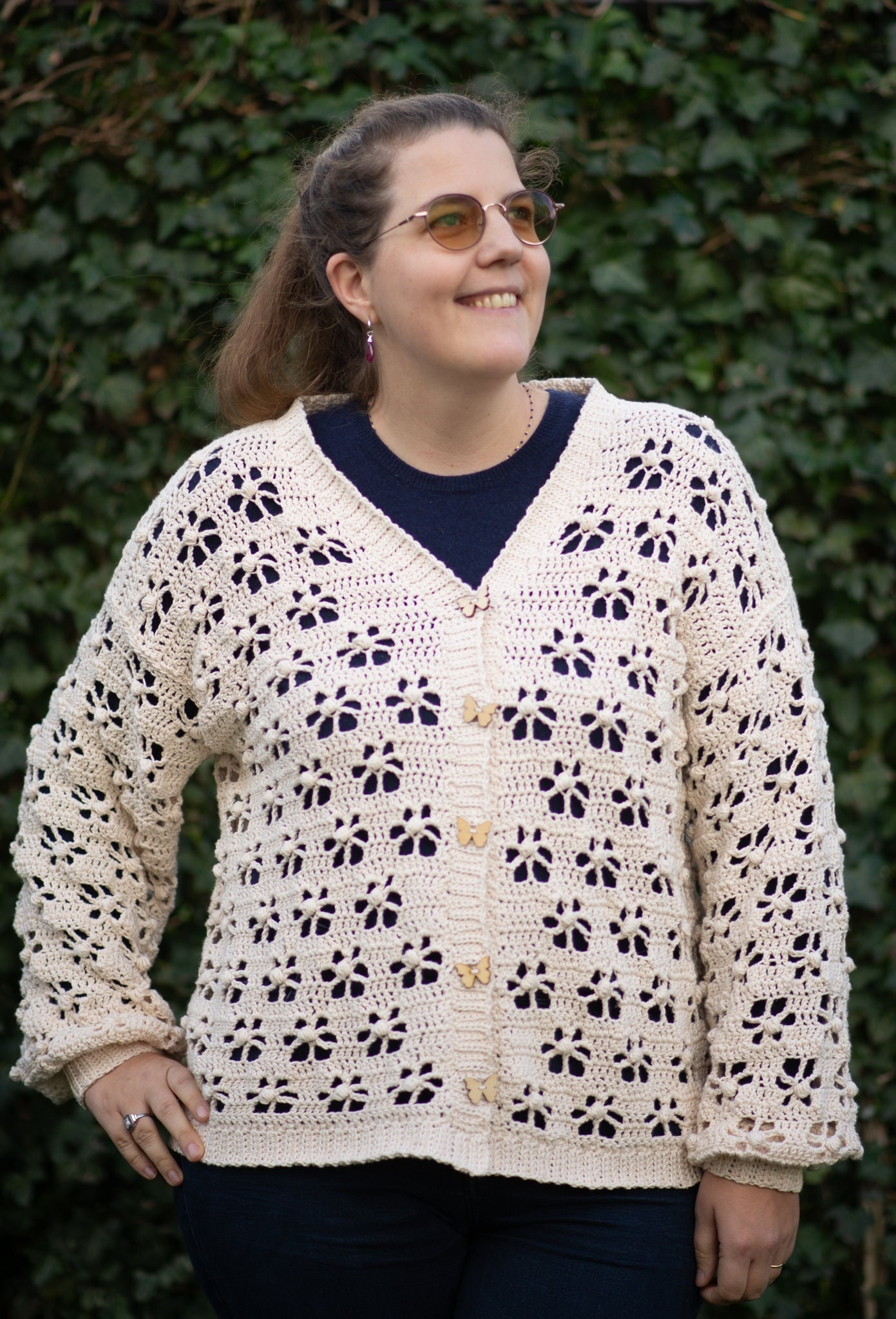 40 Lace Cardigan Crochet Patterns to Refresh Your Handmade Wardrobe 21 Easy floral sweater lacy crochet
