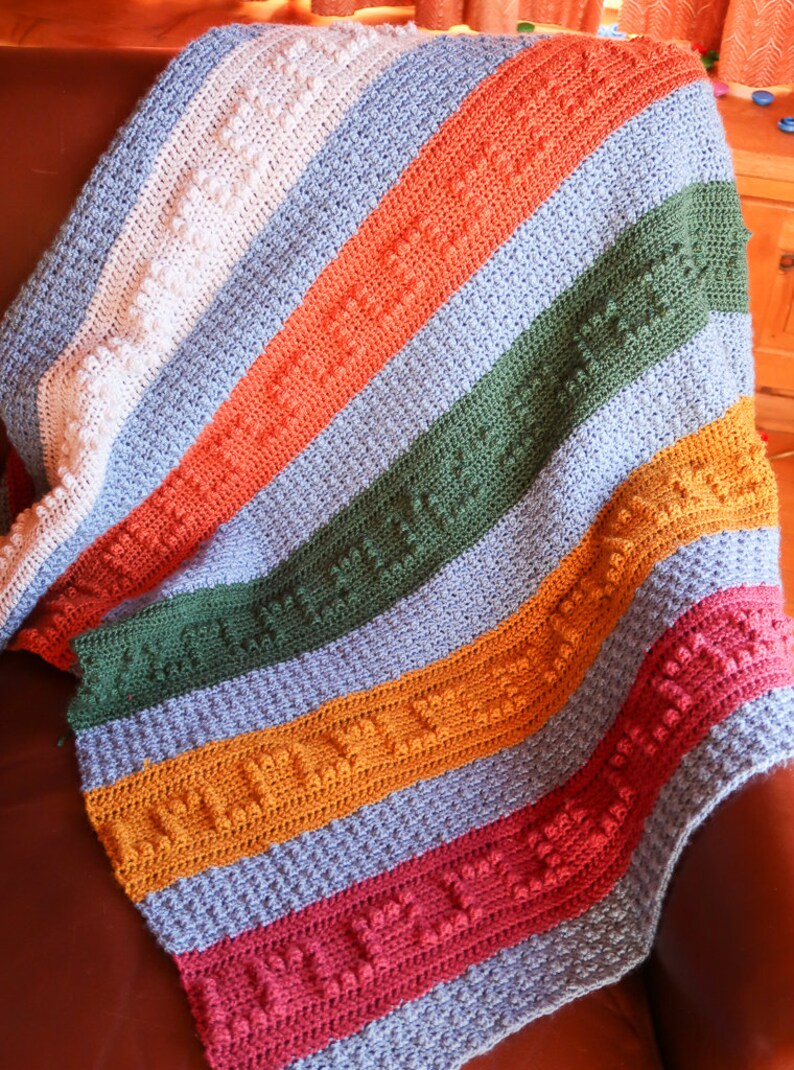 Crochet Blanket Pattern for Easy Texture Afghan Crochet Etsy