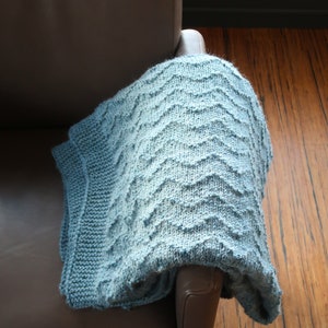 Beginner Knitting Blanket Pattern set, 3 easy knitting blanket patterns, beginner knit throw pattern, blanket knitting patterns for beginner image 3