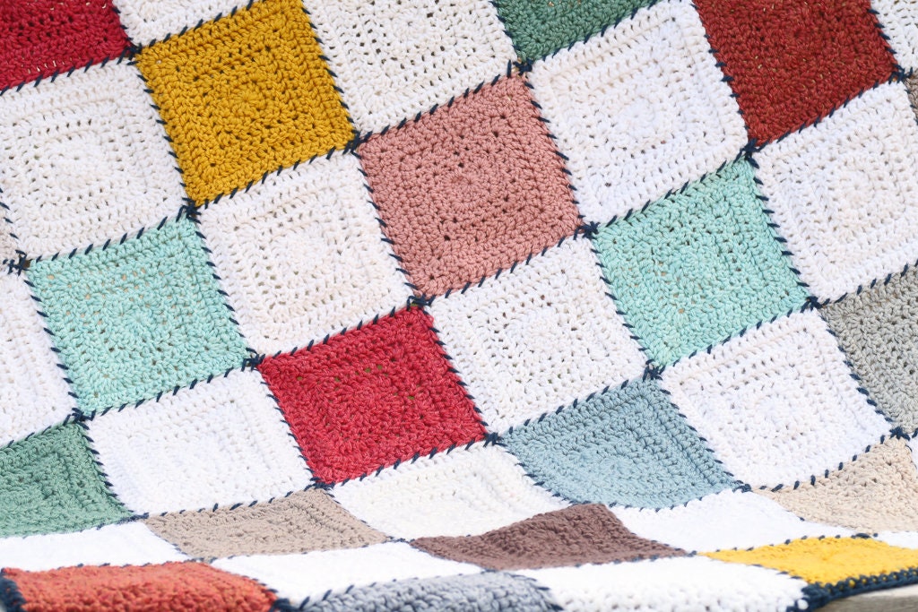 Scrap Yarn Crochet Blanket Pattern for Beginners Easy Etsy