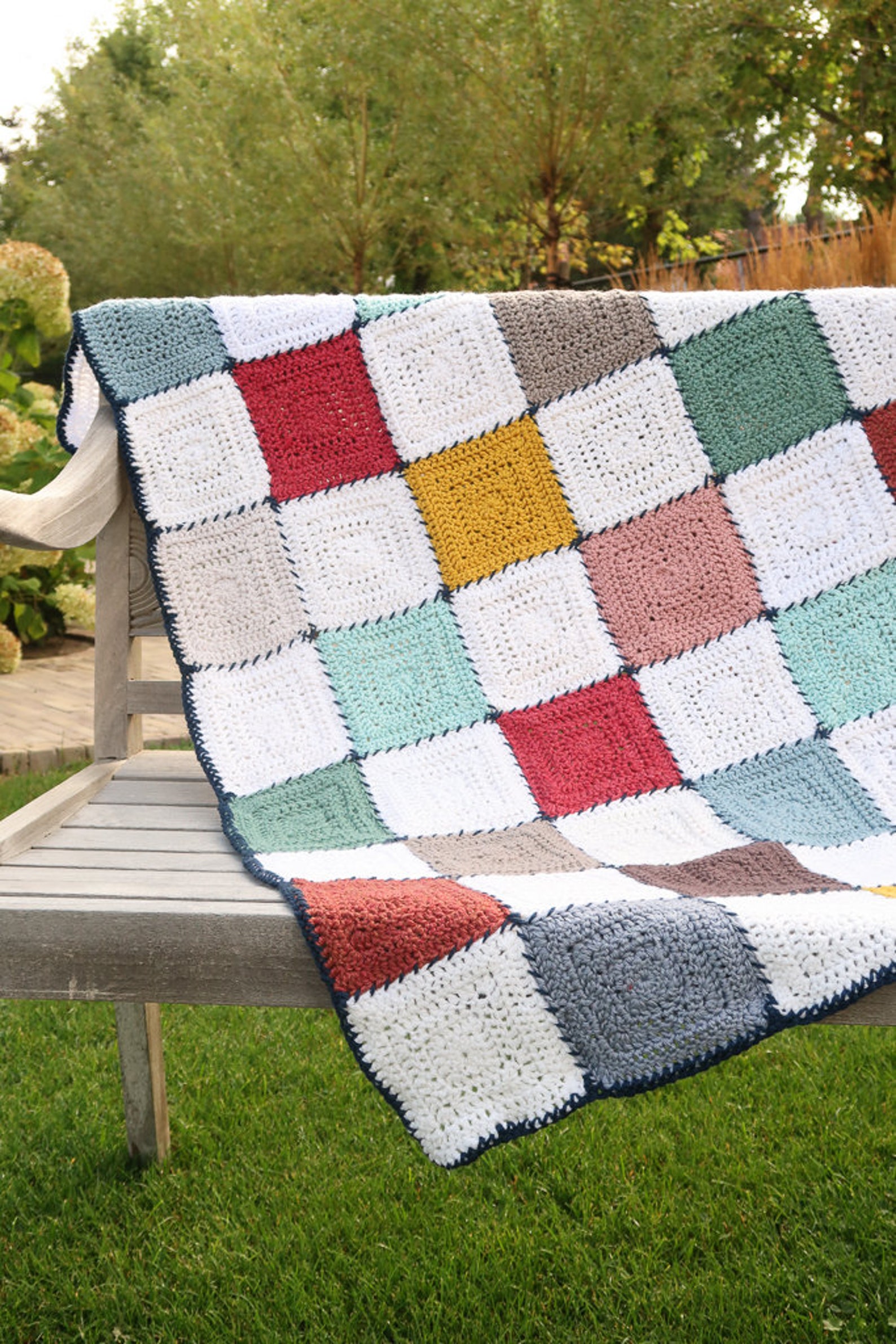 Scrap Yarn Crochet Blanket Pattern for Beginners Easy Etsy