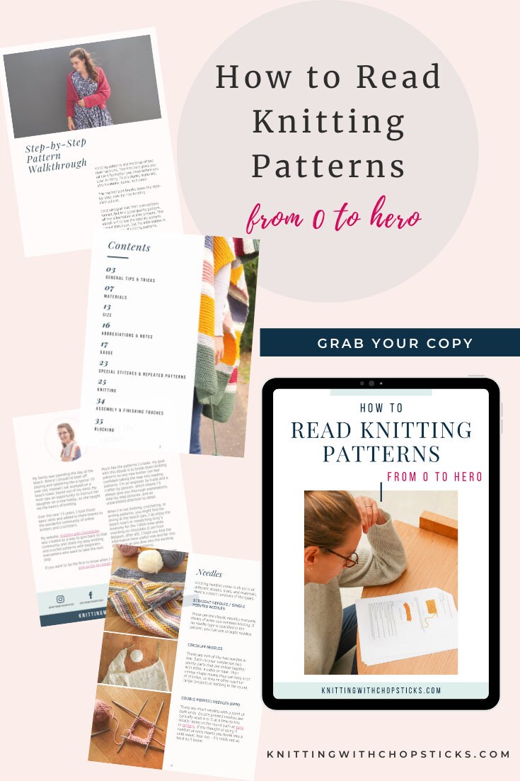 How to Read Knitting Patterns Ebook, Learn to Read Knitting Pattern ...