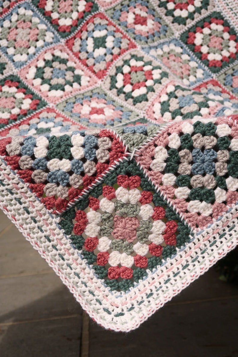 Granny Square Blanket Crochet Pattern Baby Crochet Blanket Etsy