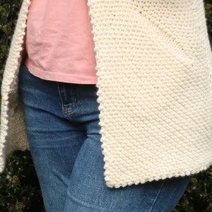 Biased Cardigan knitting pattern, chunky knit sweater cardigan pattern size XS to 5XL, sweater knitting pattern for women coat pattern, PDF image 4