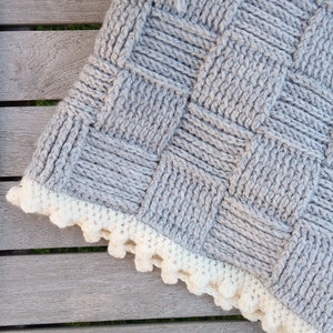 Baby crochet blanket pattern, unisex crochet baby blanket pattern, easy crochet blanket pattern available in 8 sizes, digital download PDF image 8