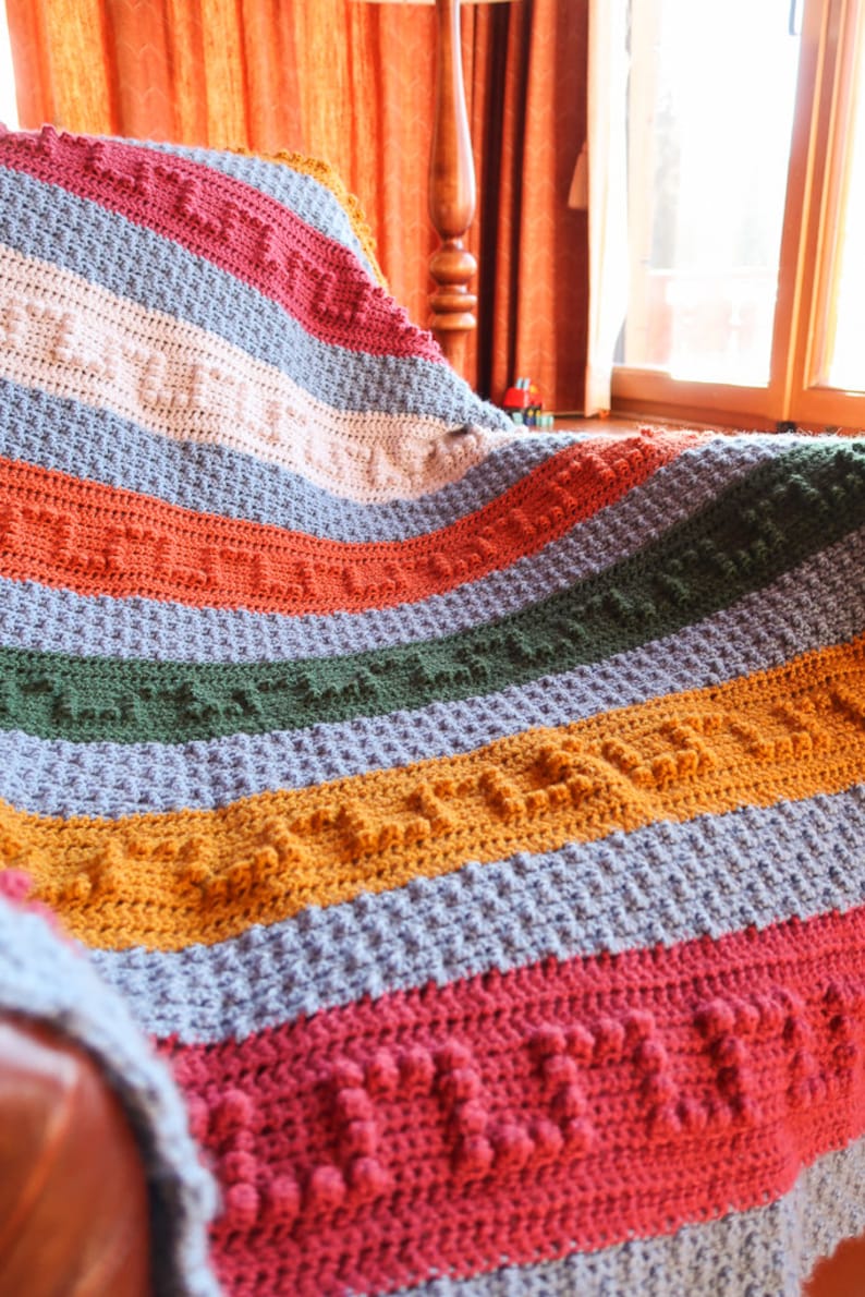 Crochet Blanket Pattern for Easy Texture Afghan Crochet Etsy