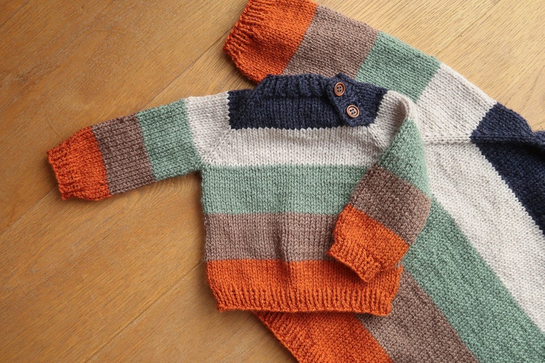 Kid sweater knitting pattern easy, boy sweater knitting pattern for toddlers, knitting pattern baby sweater, baby sweater knitting pattern image 10