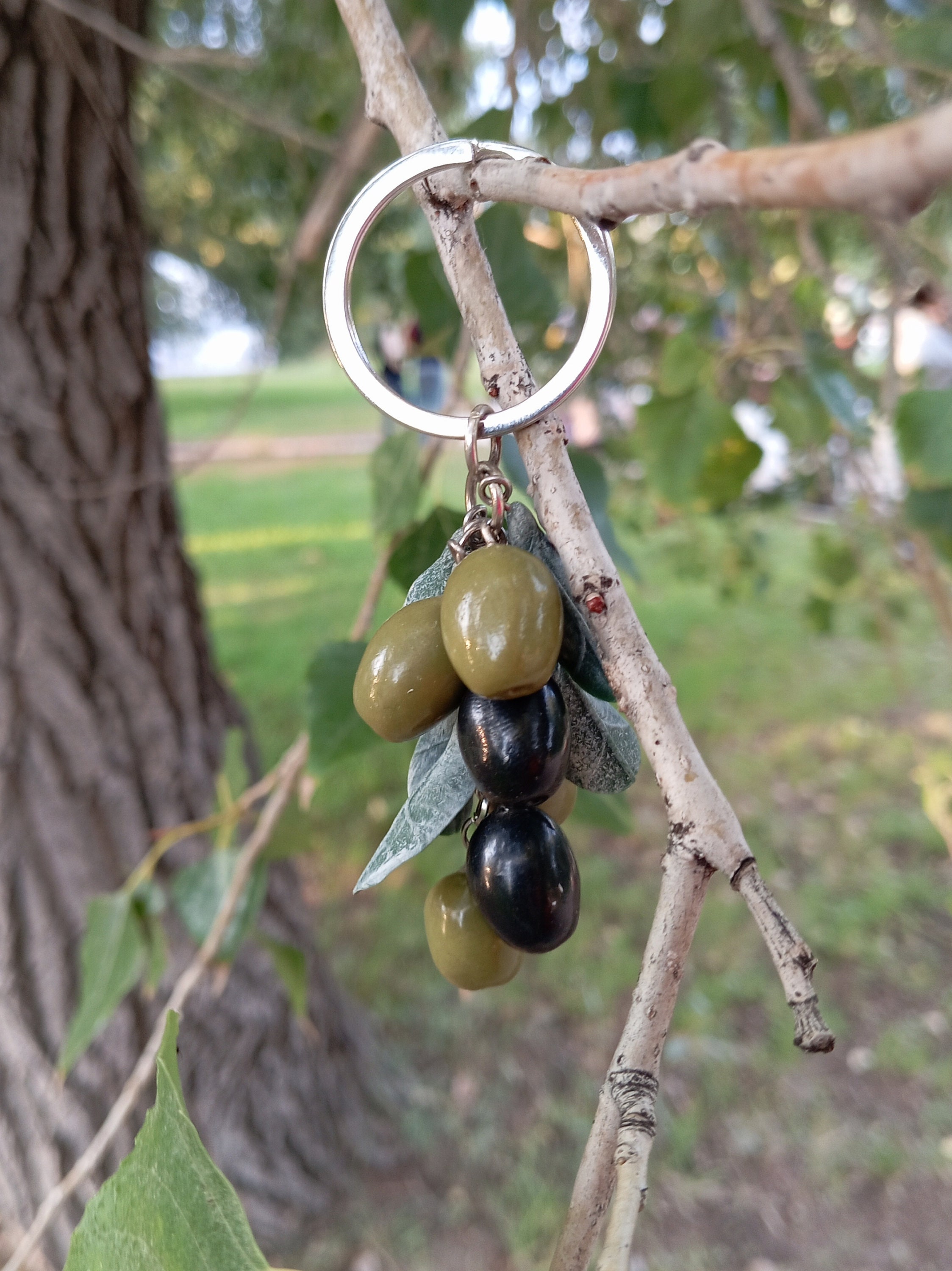 Olives Keychain - Polymer Clay Berry - Birthday Gift - Mother's