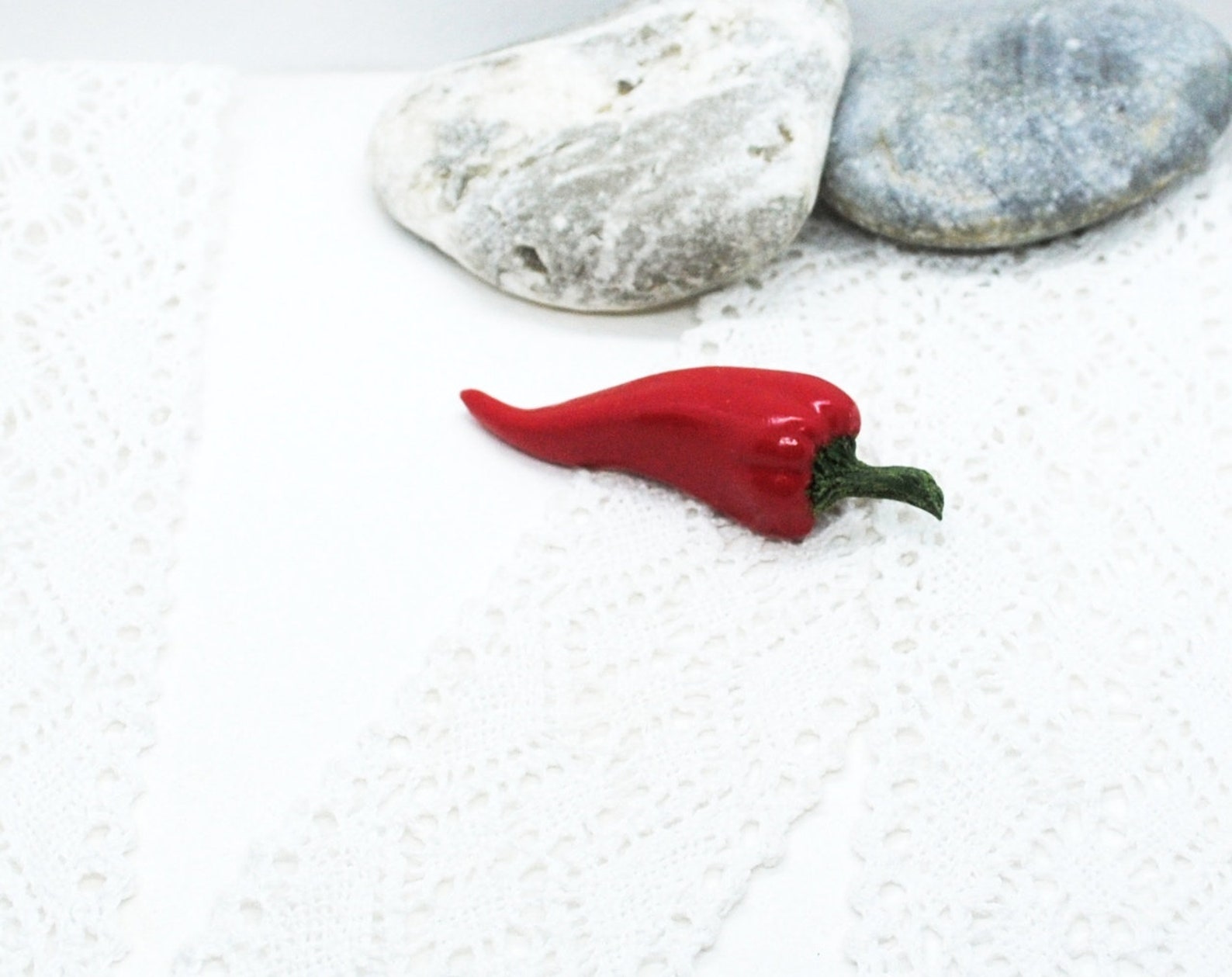 Brooch Red Chilli Pepper Polymer Clay Gift Birthday Etsy