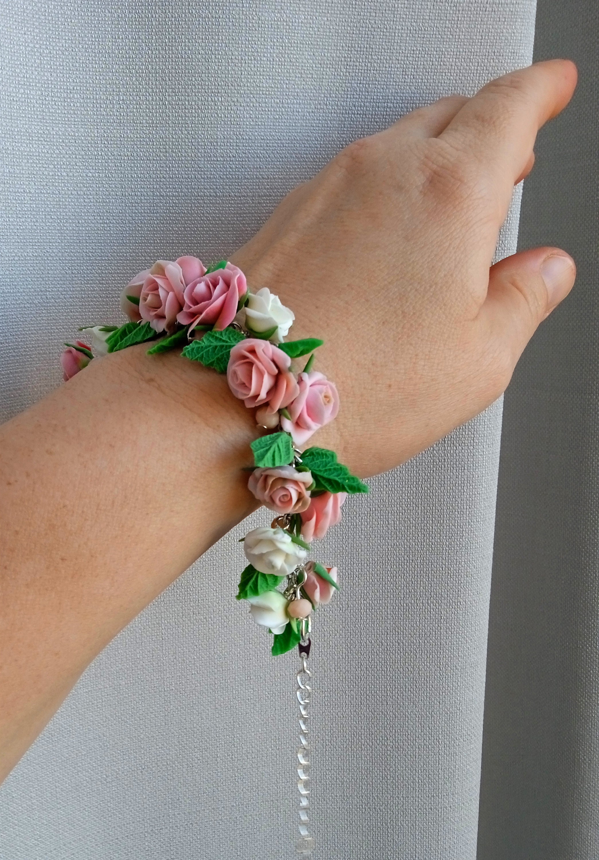 Vintage Rose Flower Jewelry Set – Earrings, Bracelet & Necklace For Valentine’s Day & Gifts - View #4