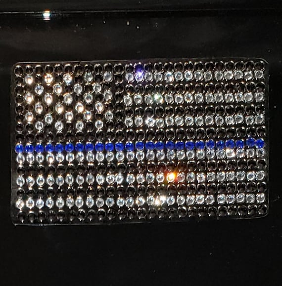 Rhinestone Car Decals Thin Blue Line / Thin Red Line | Etsy