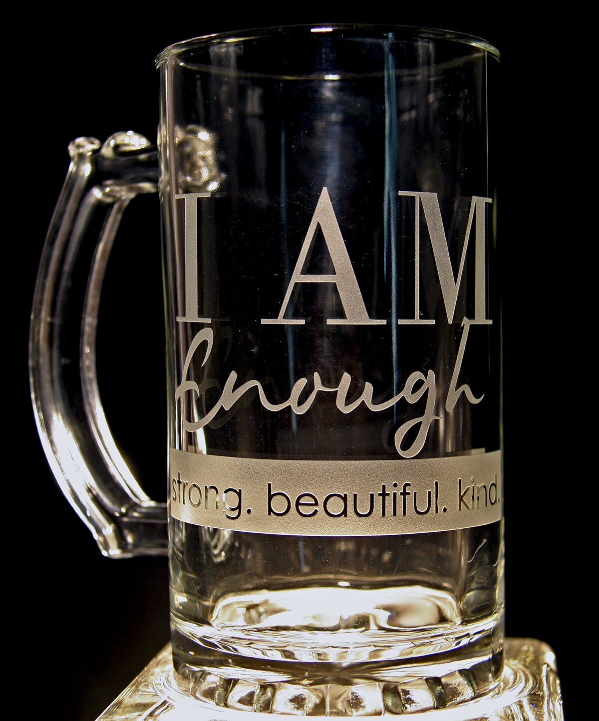 Personalized Hand Etched Glass Stein Mugs Custom Designs Etsy