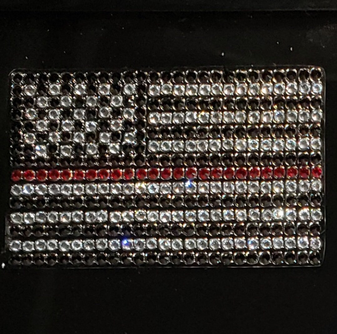 Rhinestone Car Decals - Thin Red Line - Etsy