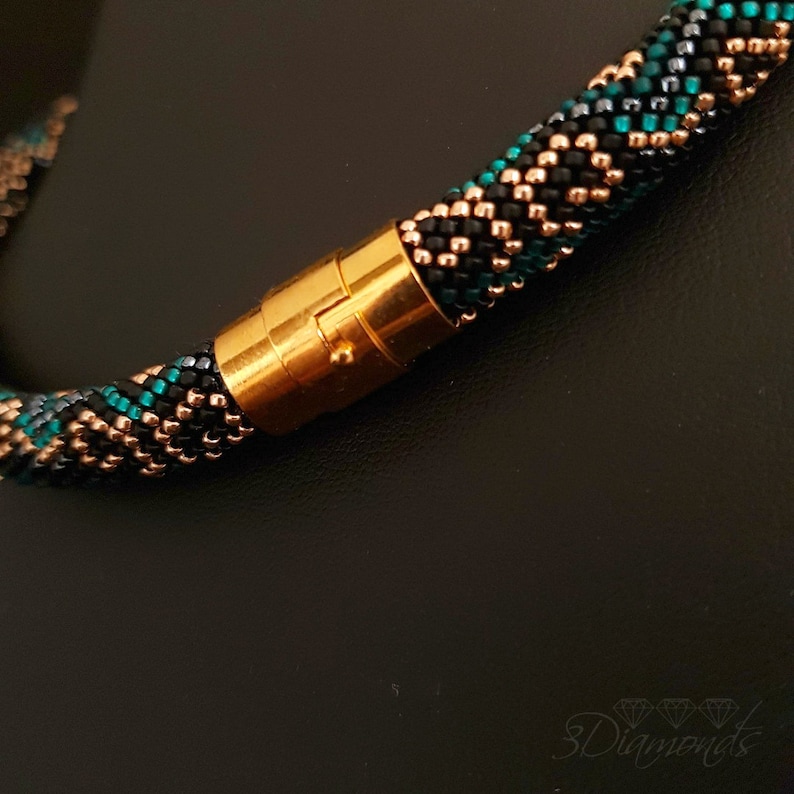 Vegetable Bead Necklace Birthday Gift Black Green beaded necklace Luck Necklace Leprechaun necklace