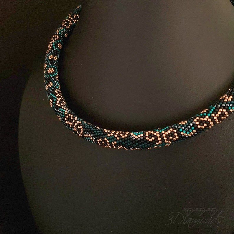 Vegetable Bead Necklace Birthday Gift Black Green beaded necklace Luck Necklace Leprechaun necklace