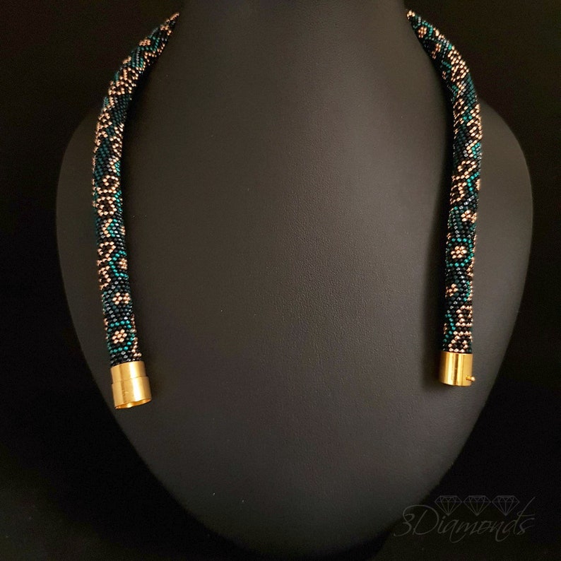 Vegetable Bead Necklace Birthday Gift Black Green beaded necklace Luck Necklace Leprechaun necklace