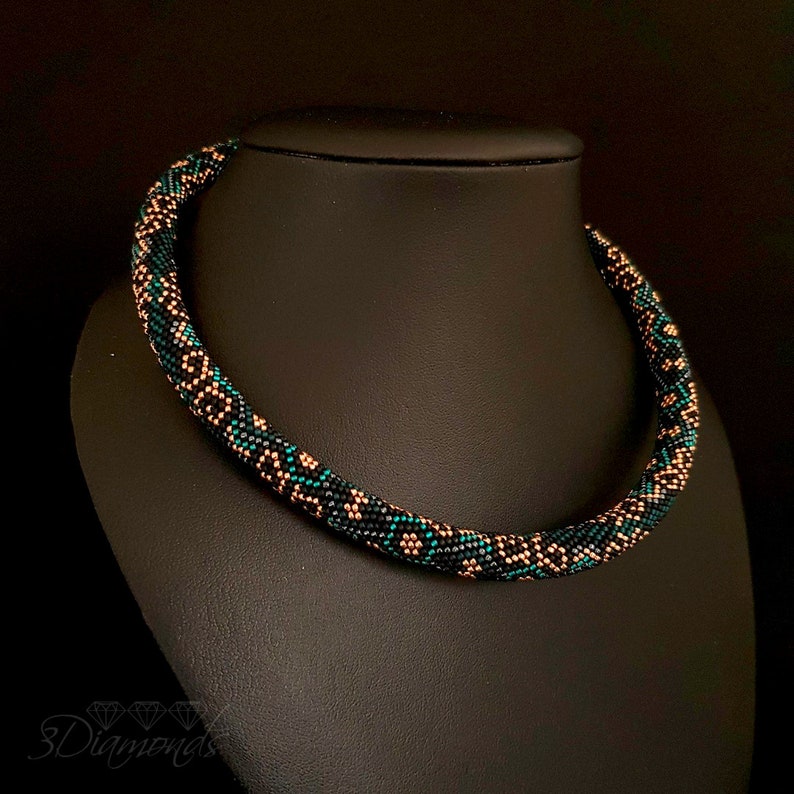 Vegetable Bead Necklace Birthday Gift Black Green beaded necklace Luck Necklace Leprechaun necklace