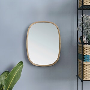 Natural Bamboo Square Wall Décor Mirror - Bathroom Mirror - Mirror for Make-Up - Decorative Wall Mirror - Handmade Mirror